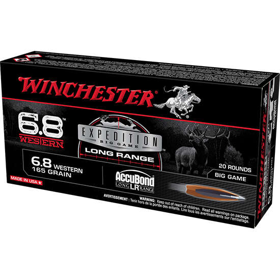 Ammunition Winchester Ammunition Expedition Big Game Long Range WIN 6.8 WSTN EXPD LR AB 165GR 20/200